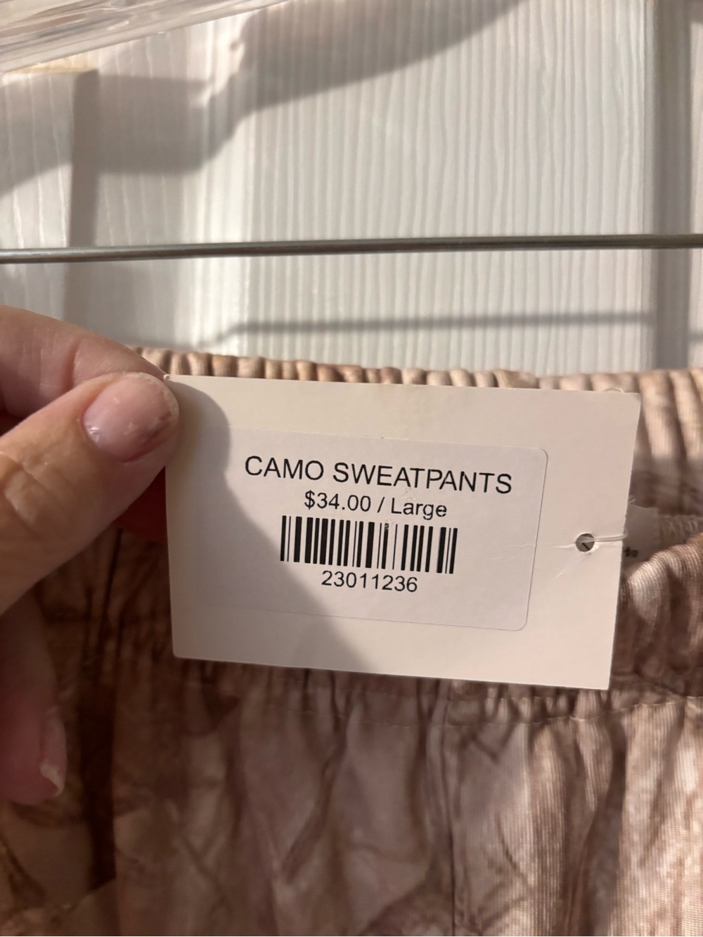 Closet Closing Sale - Moon River Blush Leaf-Print Lounge Pants - Picture 3 of 5